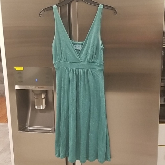 💕MICHAEL STARS💕 Green Shine Surplice Tank Dress - Picture 1 of 10
